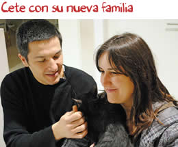 Cete con su nueva familia Cete con su nueva familia