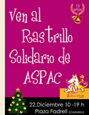 Rastrillo navide&ntilde;o a beneficio de ASPAC