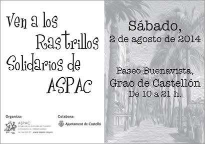 Ven a nuestros Rastrillos Solidarios