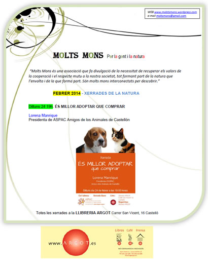 Charla "Es mejor adoptar que comprar" Charla "Es mejor adoptar que comprar"