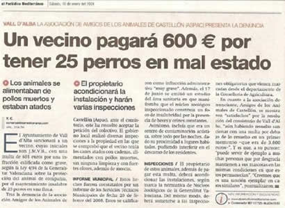 Artículo en el Periódico Mediterráneo 10-01-2009 Artículo en el Periódico Mediterráneo 10-01-2009