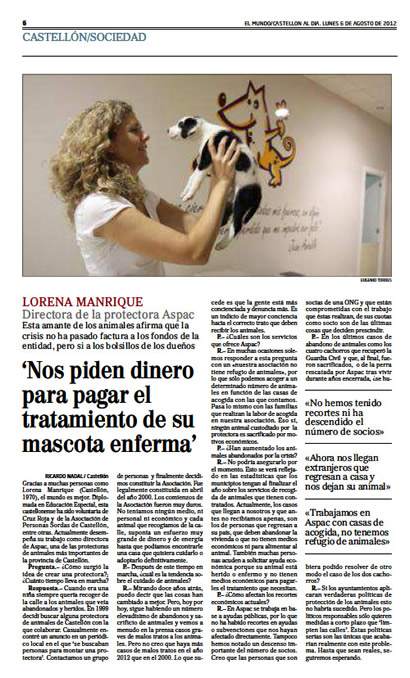 Ir al artículo en El Mundo 06.08.12(pdf) Ir al artículo en El Mundo 06.08.12 (pdf)