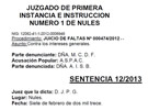 Sentencia Sentencia